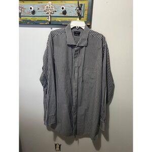 NWT Shaquille‎ O'Neal Men's Dress Shirt Plaid Long Sleeve X-Large Tall